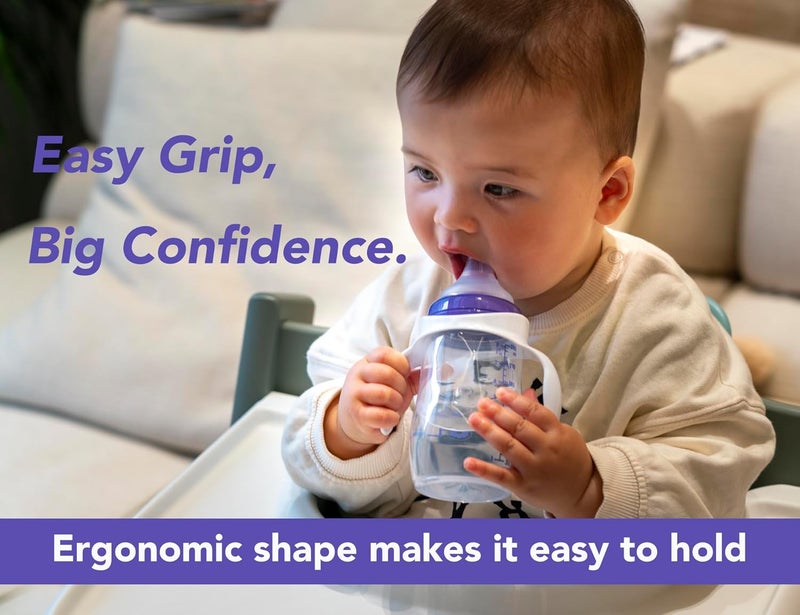 CHUBBIEE Compatible Baby Bottle Handle for Lansinoh 5oz & 8oz Bottles, Easy-Grip, Ergonomic Design for Little Hand, Leak-Proof, Slip-Resistant, BPA-Free, Helps Babies Transition to Independent Drinking, 3-Pack - Image 3